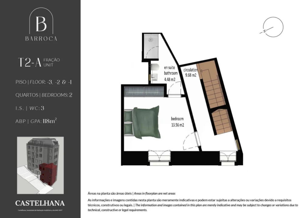 Apartamento T2 para Venda em Arroios Planta 2