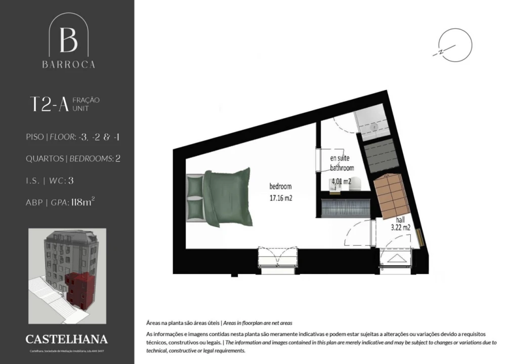 Apartamento T2 para Venda em Arroios Planta 3