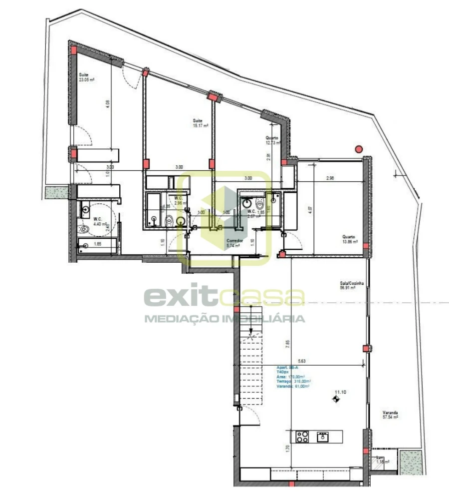 Apartamento T4 para Venda em Gafanha da Boa Hora Planta 1