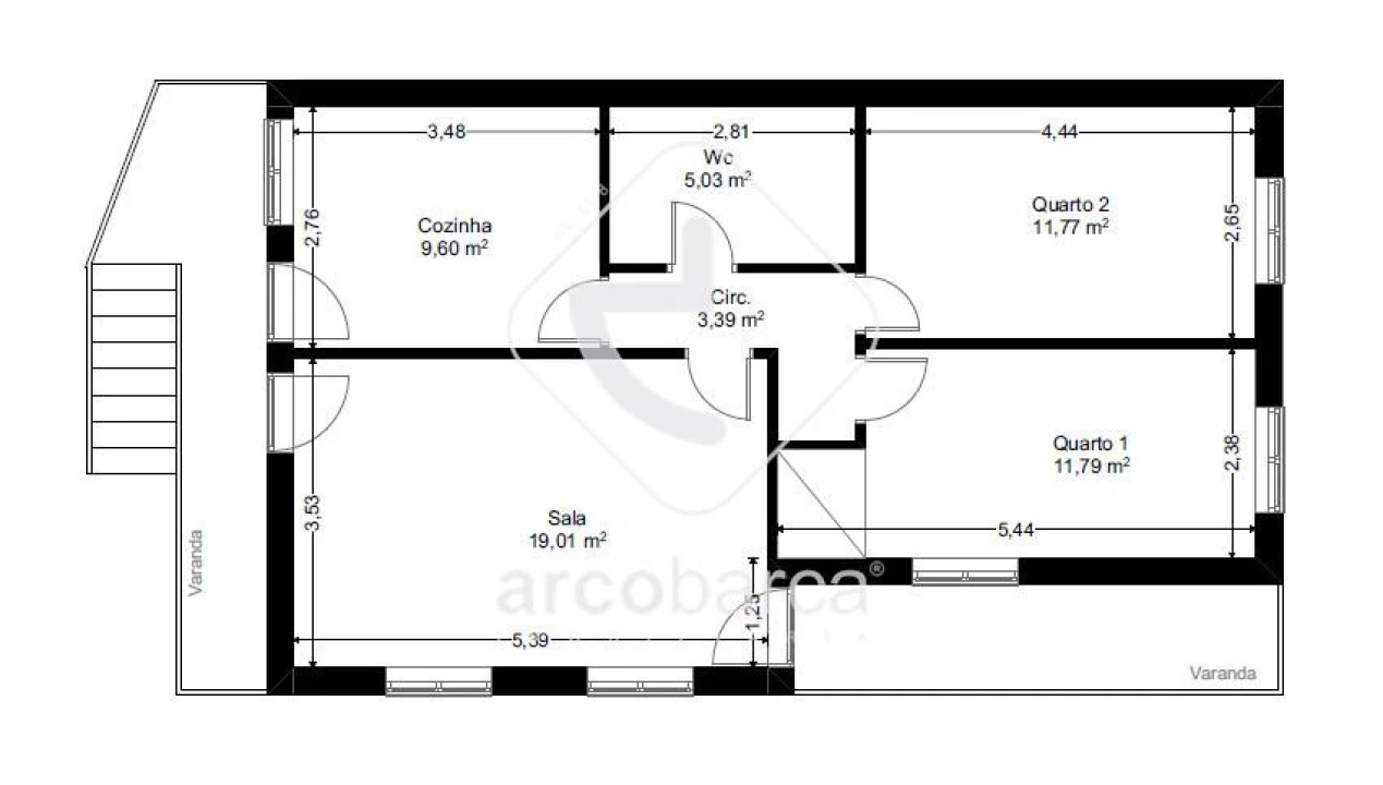 Moradia T2 para Venda em Vale Foto 24