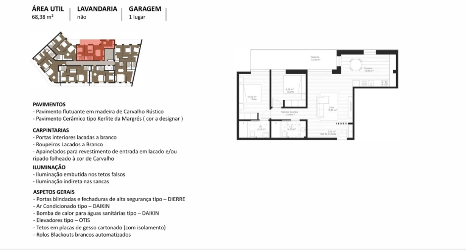 Apartamento T2 para Venda em Esgueira Planta 1