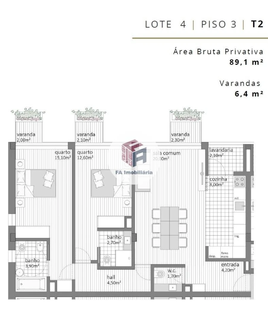 Apartamento T2 para Venda em Custóias, Leça do Balio e Guifões Foto 7