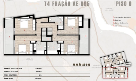 Apartamento T4 para Venda em Oliveira do Douro