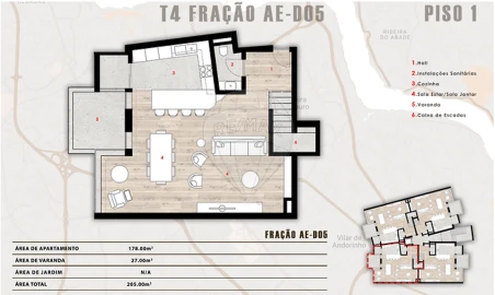 Apartamento T4 para Venda em Oliveira do Douro