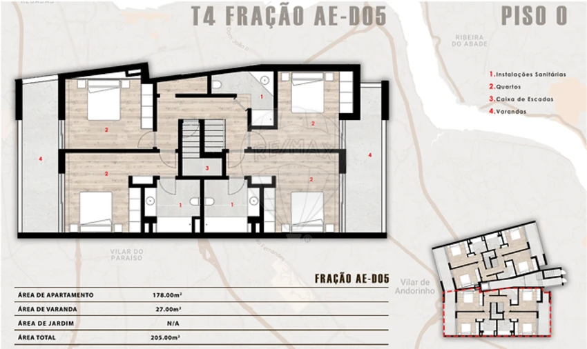 Apartamento T4 para Venda em Oliveira do Douro Foto 2