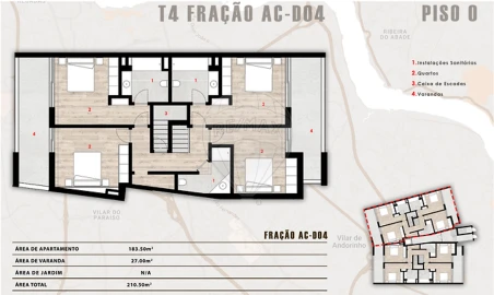 Apartamento T4 para Venda em Oliveira do Douro