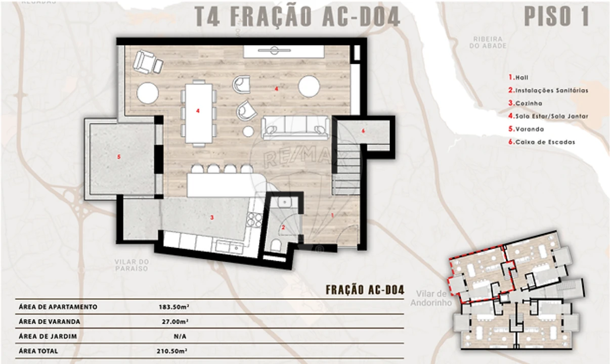 Apartamento T4 para Venda em Oliveira do Douro Foto 2