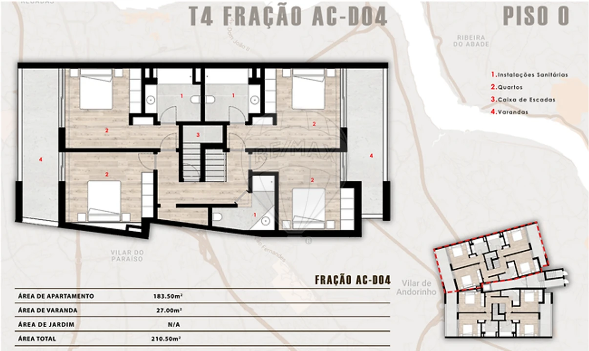 Apartamento T4 para Venda em Oliveira do Douro Foto 3
