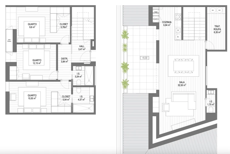Apartamento T3 para Venda em Santa Joana Planta 1