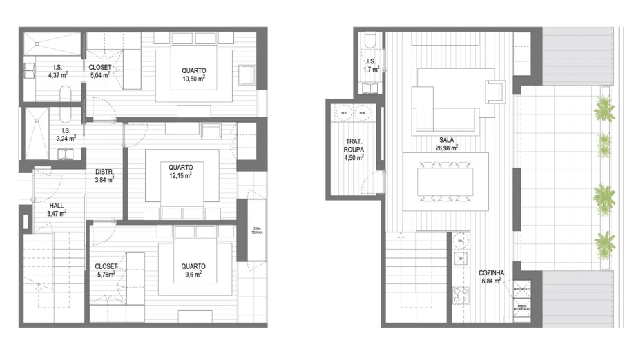 Apartamento T3 para Venda em Santa Joana Planta 1