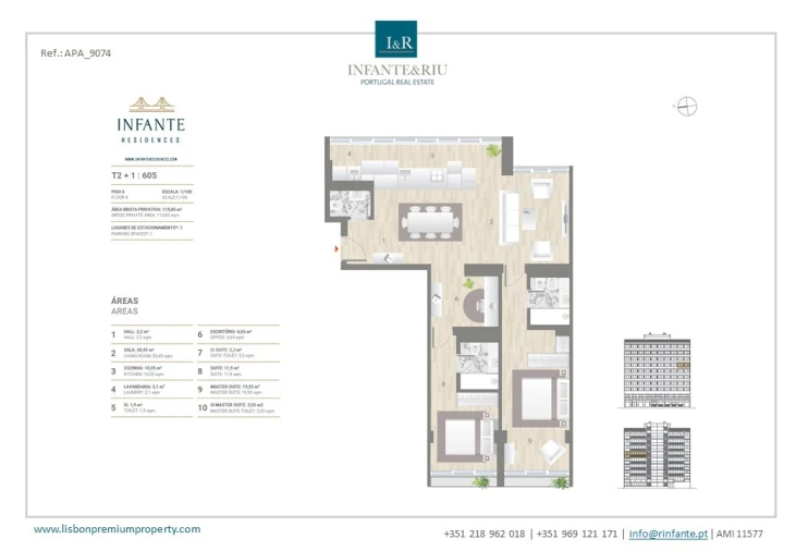 Apartamento T2 para Venda em Estrela Planta 1