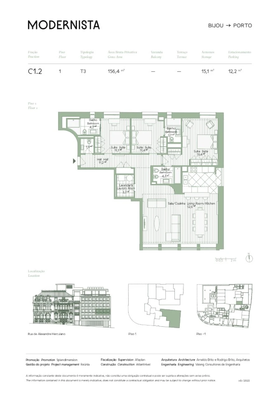 Apartamento T3 para Venda em Cedofeita, Santo Ildefonso, Sé, Miragaia, São Nicolau e Vitória Planta 1