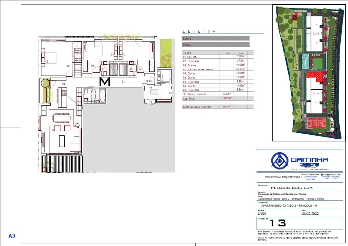 Apartamento T3 para Venda em Pechão Planta 1