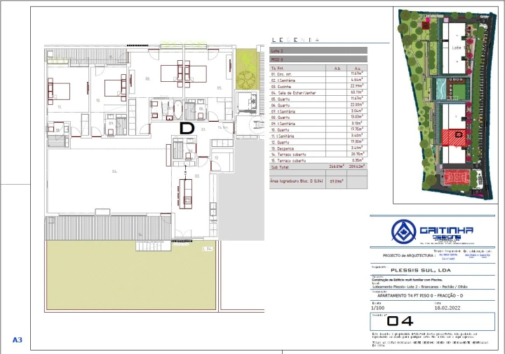 Apartamento T4 para Venda em Pechão Planta 1