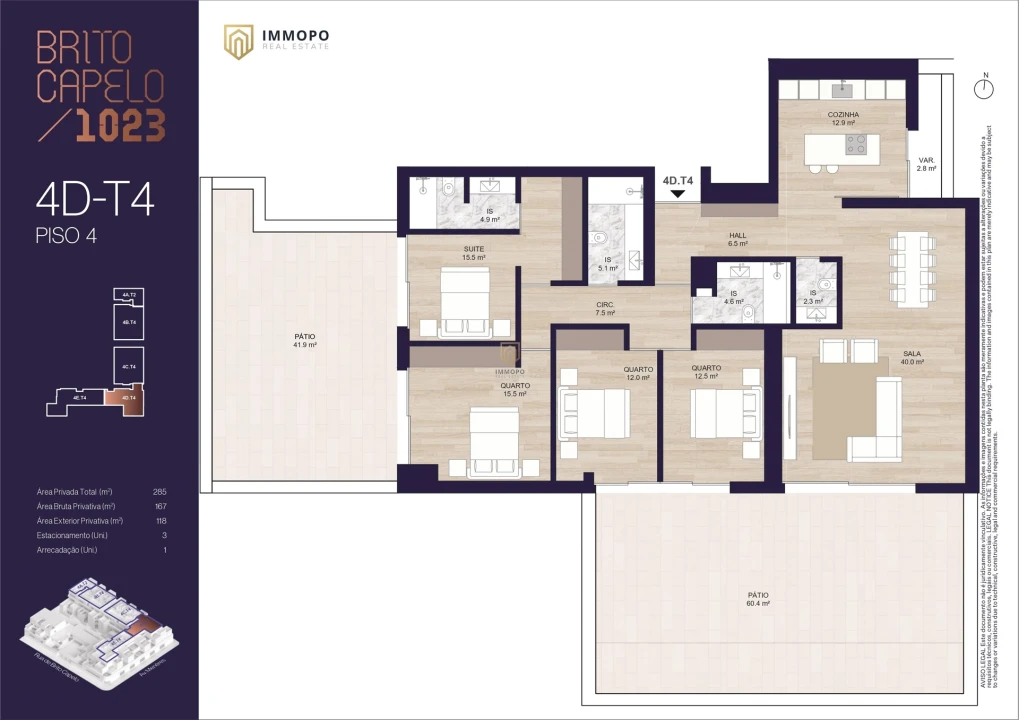 Apartamento T4 para Venda em Matosinhos e Leça da Palmeira Foto 21