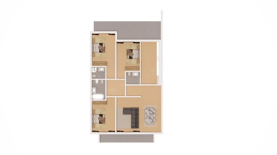 Apartamento T3 para Venda em São Martinho do Bispo e Ribeira de Frades Planta 1