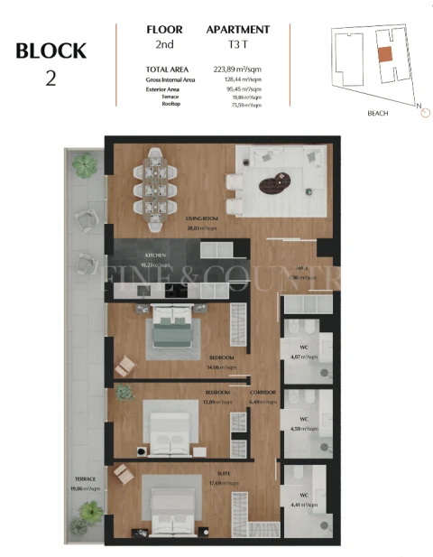 Apartamento T3 para Venda em Quarteira