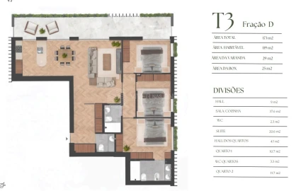 Apartamento T3 para Venda em Lordelo do Ouro e Massarelos