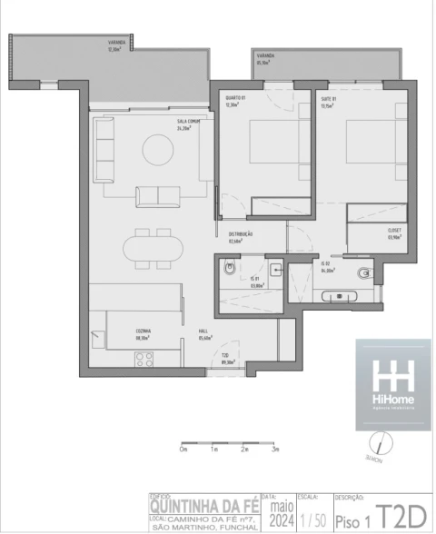 Apartamento T2 para Venda em São Martinho