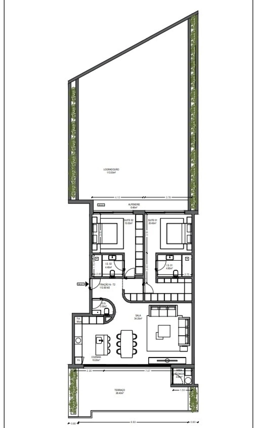 Apartamento T2 para Venda em Funchal (Santa Luzia) Planta 1