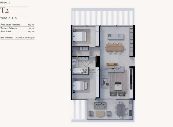 Apartamento T2 para Venda em Quarteira Foto 7