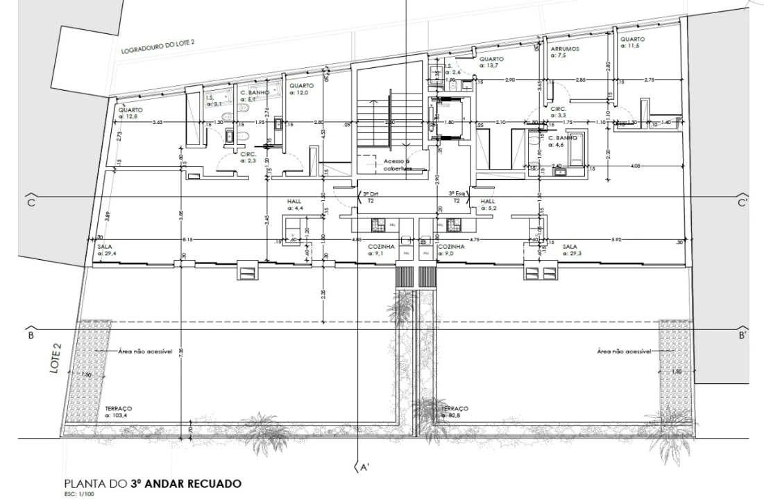 Apartamento T2 para Venda em Sesimbra (Castelo) Planta 3