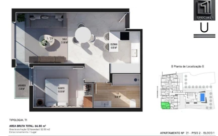 Apartamento T1 para Venda em Ribeira Brava