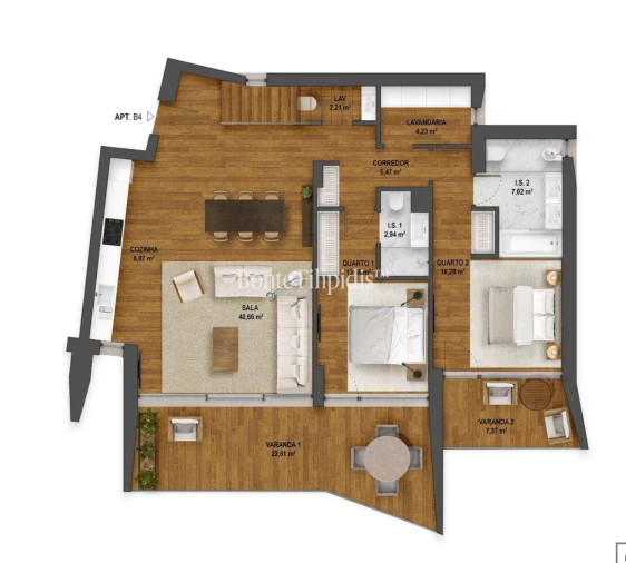 Apartamento T3 para Venda em Cascais e Estoril Planta 1
