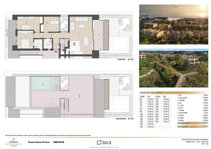 Apartamento T1 para Venda em Porto Covo Planta 1