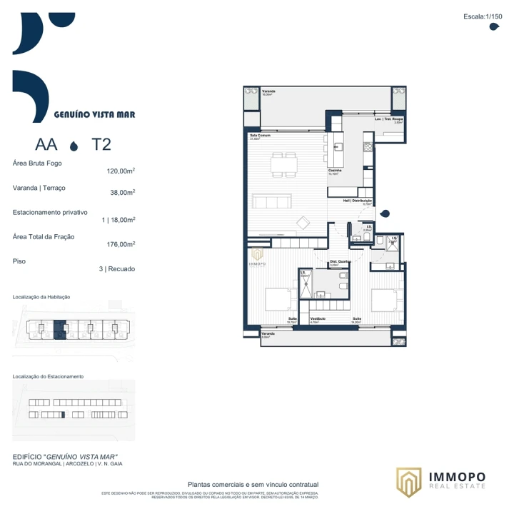 Apartamento T2 para Venda em Arcozelo Foto 12