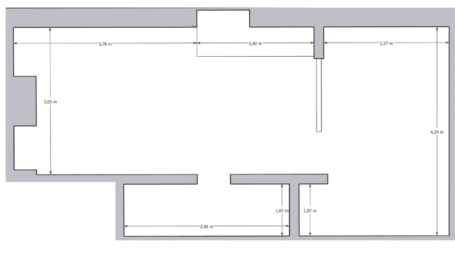 Apartamento T0 para Venda em Misericórdia Planta 1