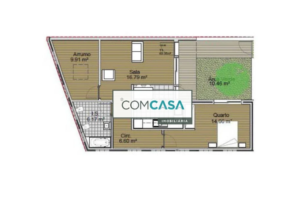 Apartamento T1 para Venda em Paranhos Foto 5