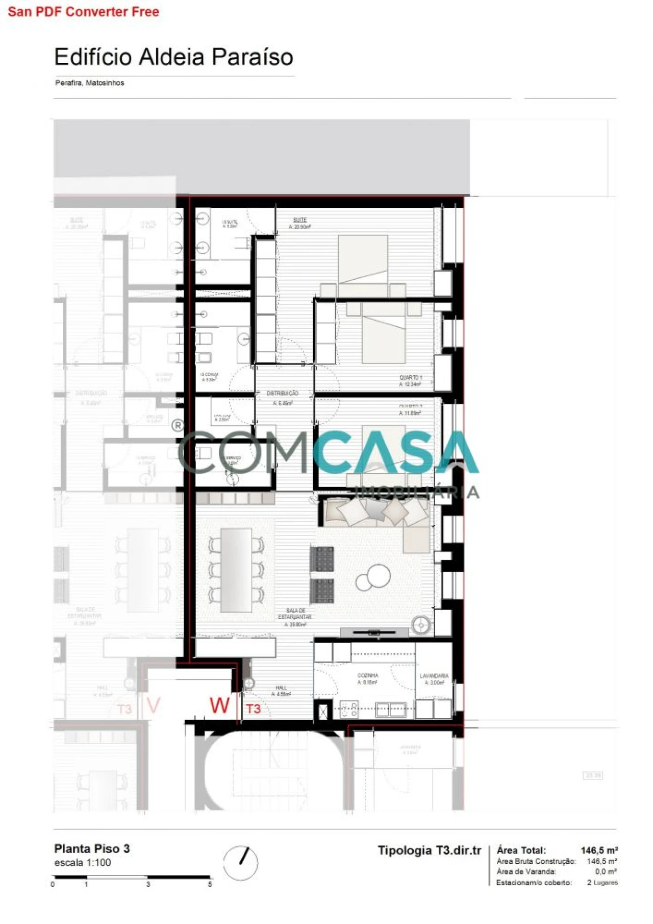 Apartamento T3 para Venda em Perafita, Lavra e Santa Cruz do Bispo Foto 9