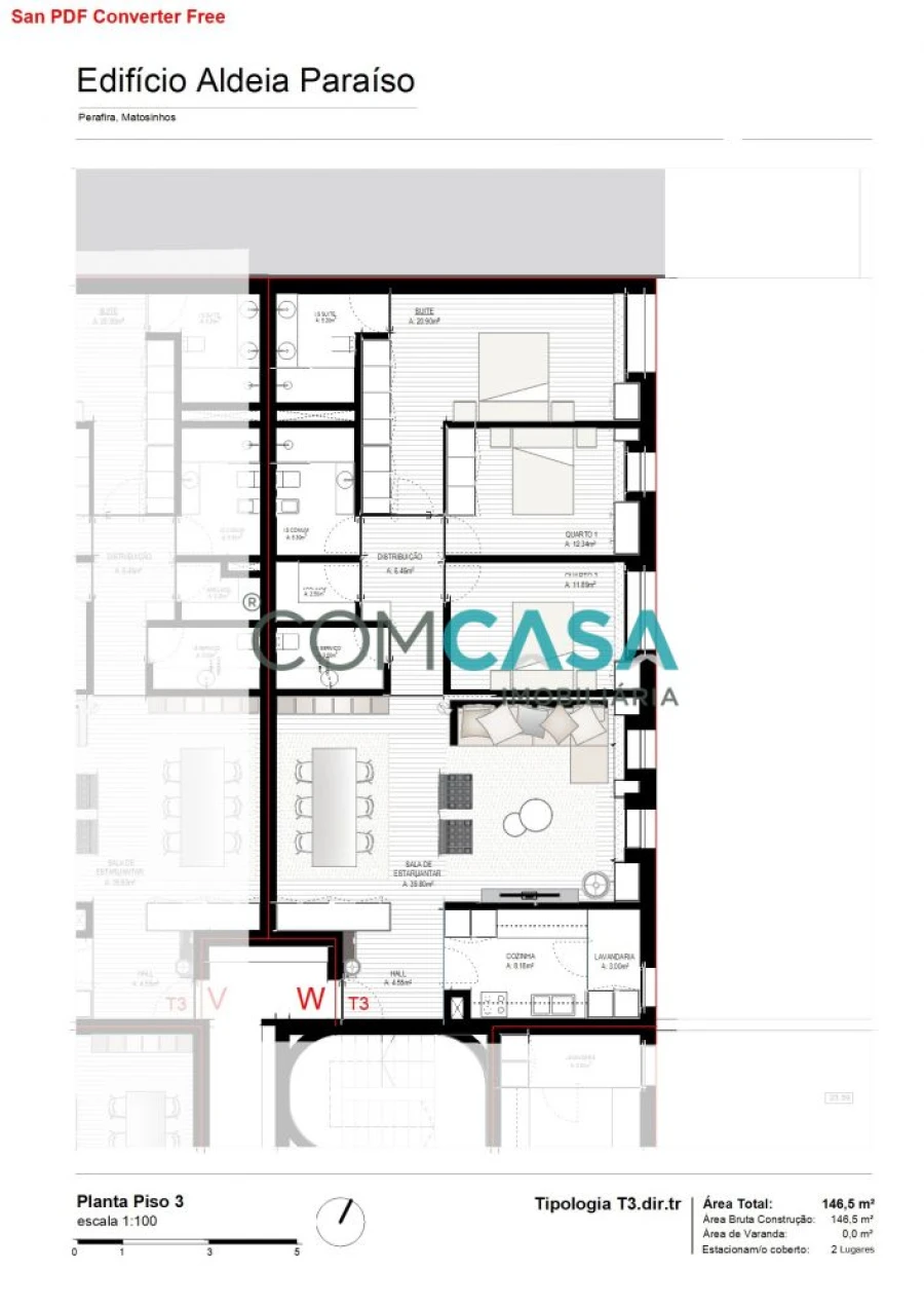 Apartamento T3 para Venda em Perafita, Lavra e Santa Cruz do Bispo Foto 9