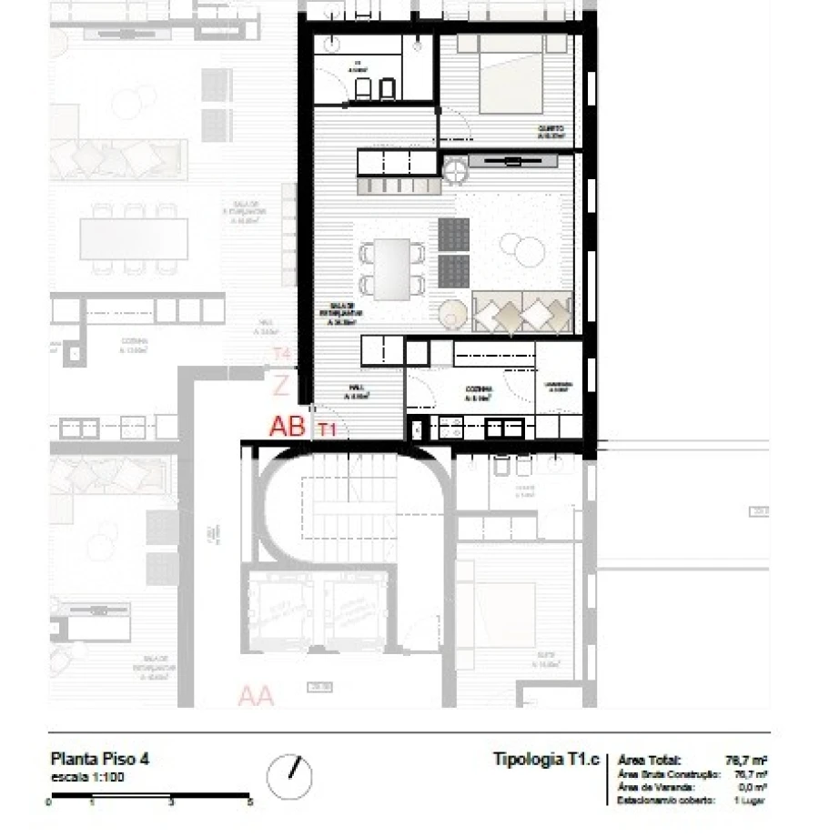 Apartamento T1 para Venda em Perafita, Lavra e Santa Cruz do Bispo Foto 5