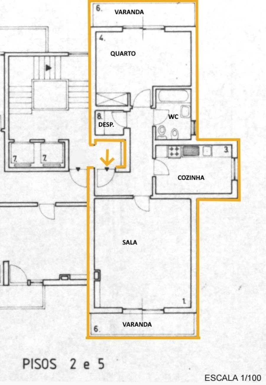 Apartamento T1 para Venda em Portimão Planta 1