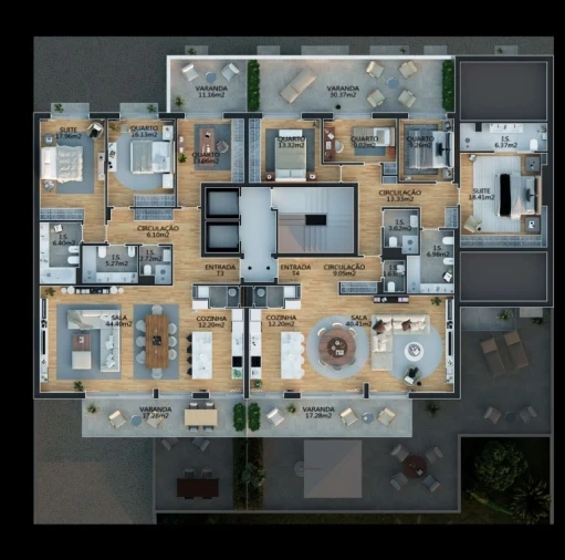 Apartamento T4 para Venda em Campolide Planta 1
