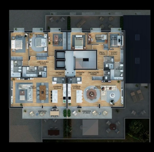Apartamento T3 para Venda em Campolide Planta 1