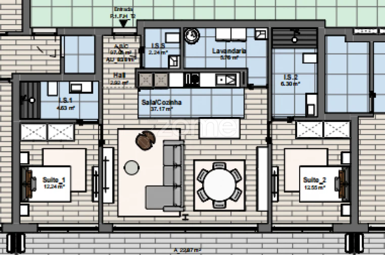 Apartamento T2 para Venda em Rio Tinto Planta 1
