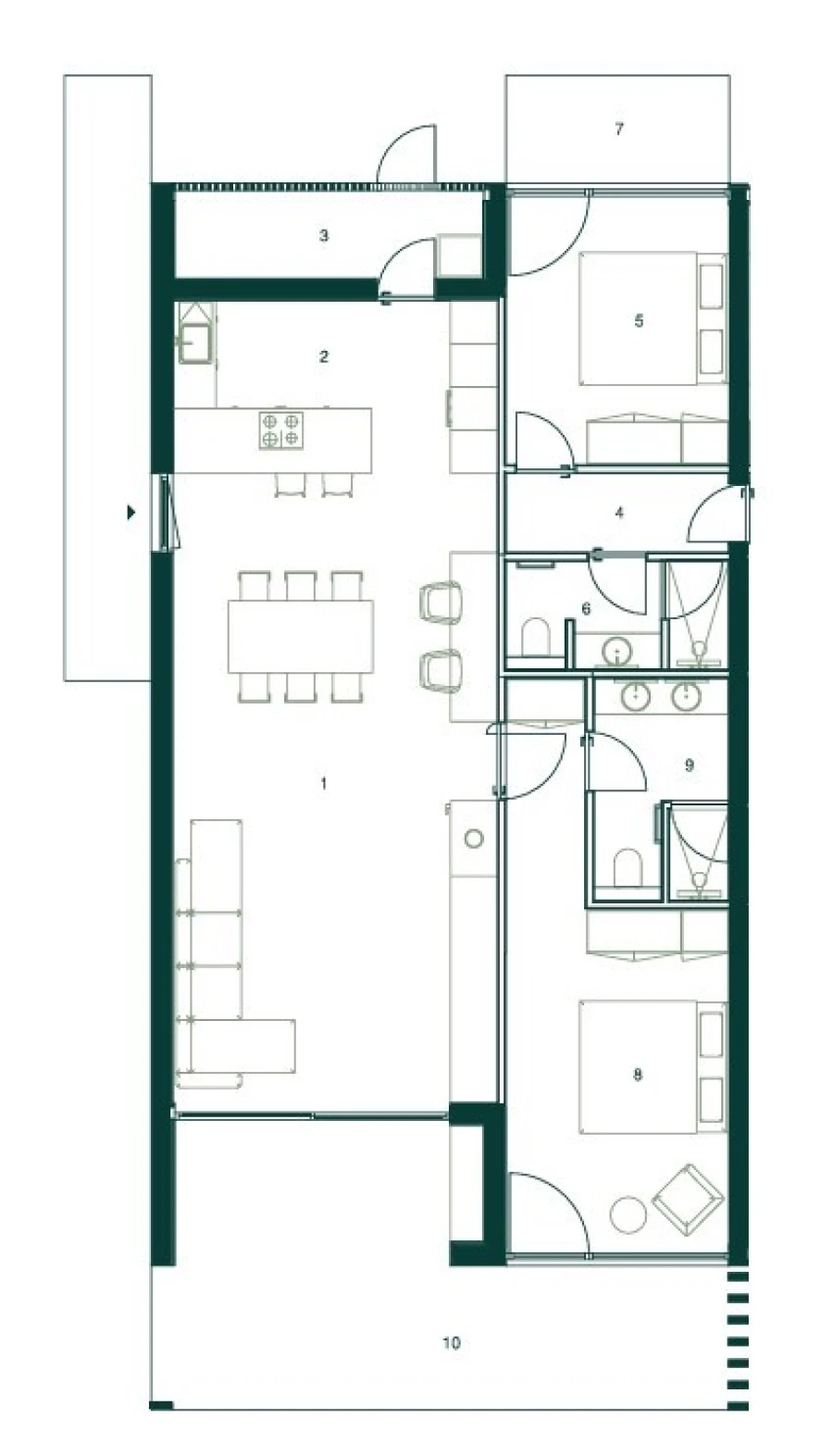 Moradia T2 para Venda em Vau Planta 1