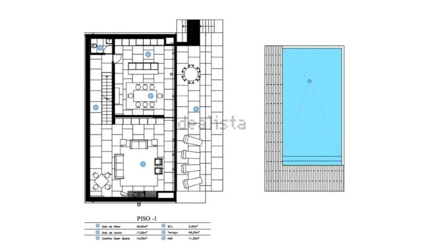 Moradia T3 para Venda em Vau Planta 1