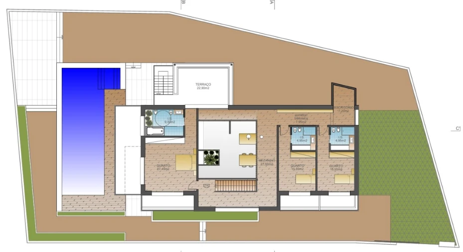 Moradia T3 para Venda em Vau Planta 2