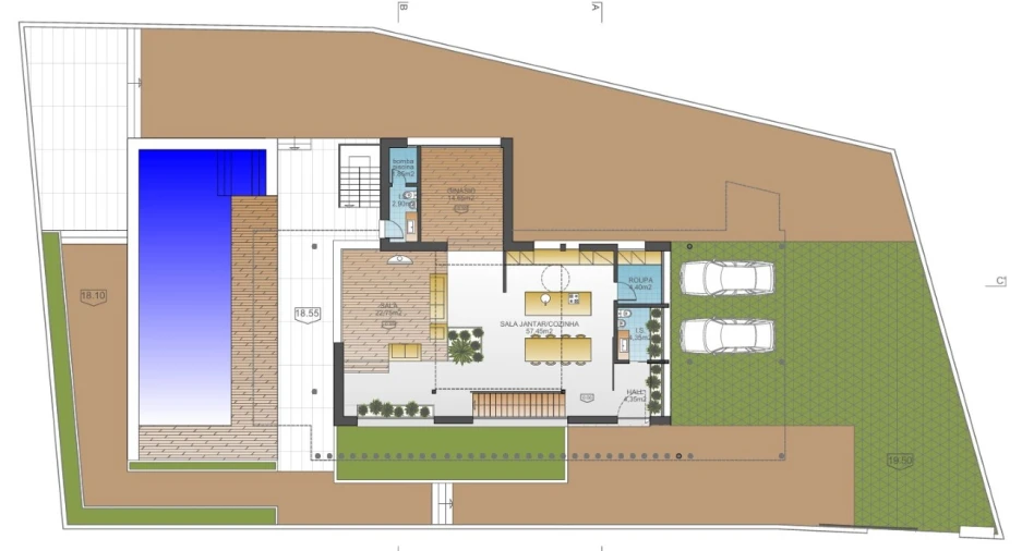 Moradia T3 para Venda em Vau Planta 1