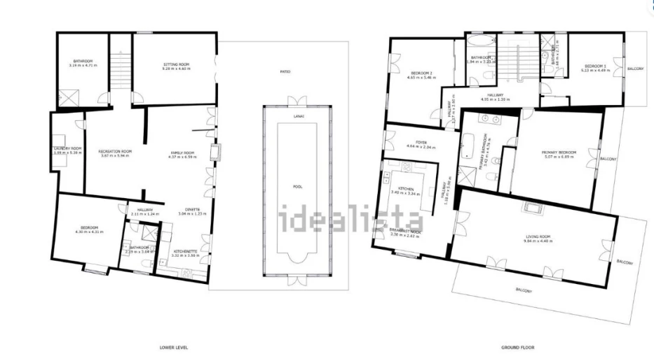 Moradia T5 para Venda em Vau Planta 1