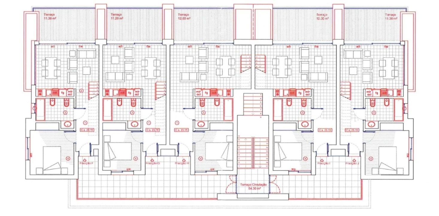 Moradia T20 para Venda em Vau Planta 4