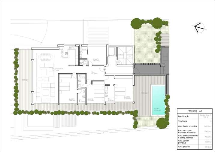 Apartamento T4 para Venda em Cascais e Estoril Planta 1