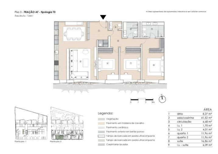 Apartamento T3 para Venda em Paranhos Planta 1