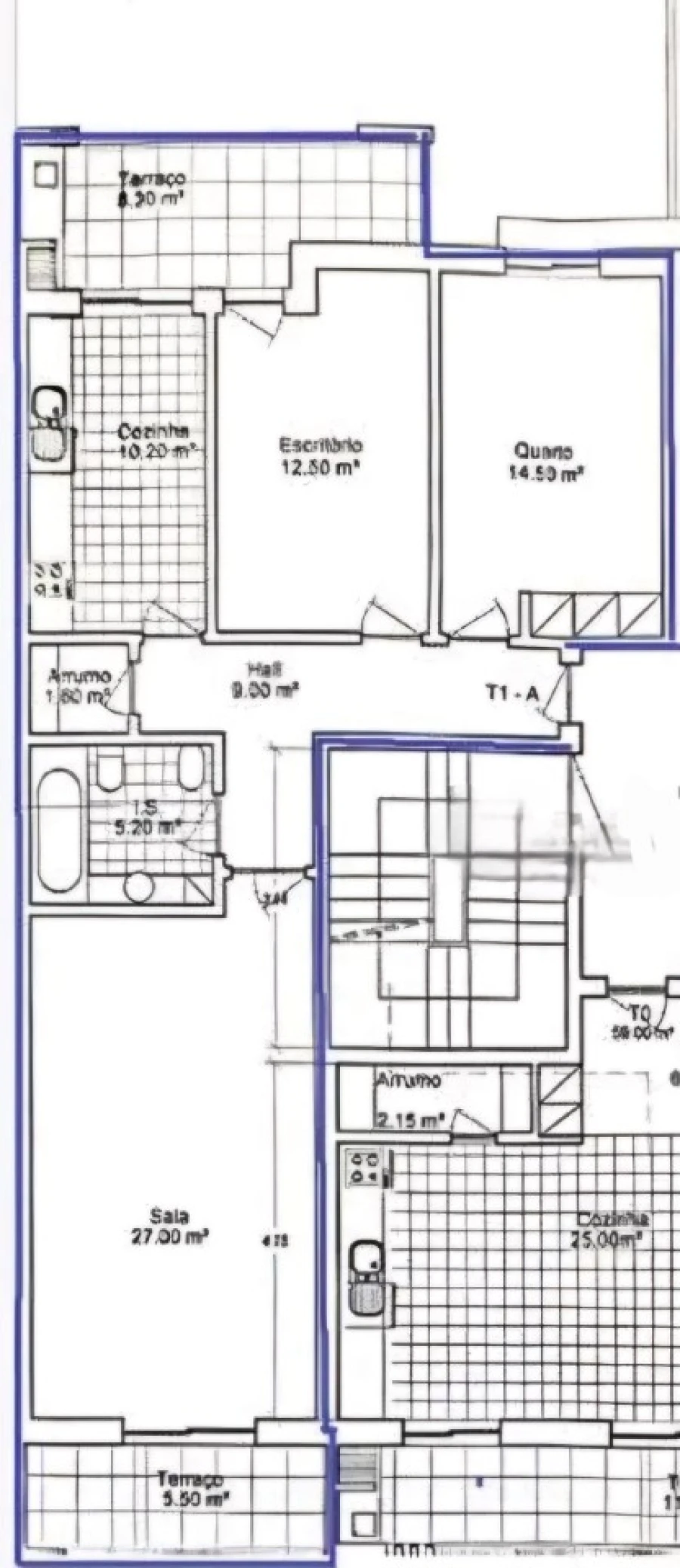 Apartamento T2 para Venda em Armação de Pera Planta 1