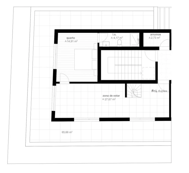 Apartamento T2 para Venda em Viseu Planta 2