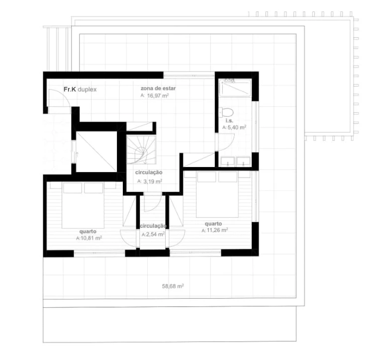 Apartamento T2 para Venda em Viseu Planta 2